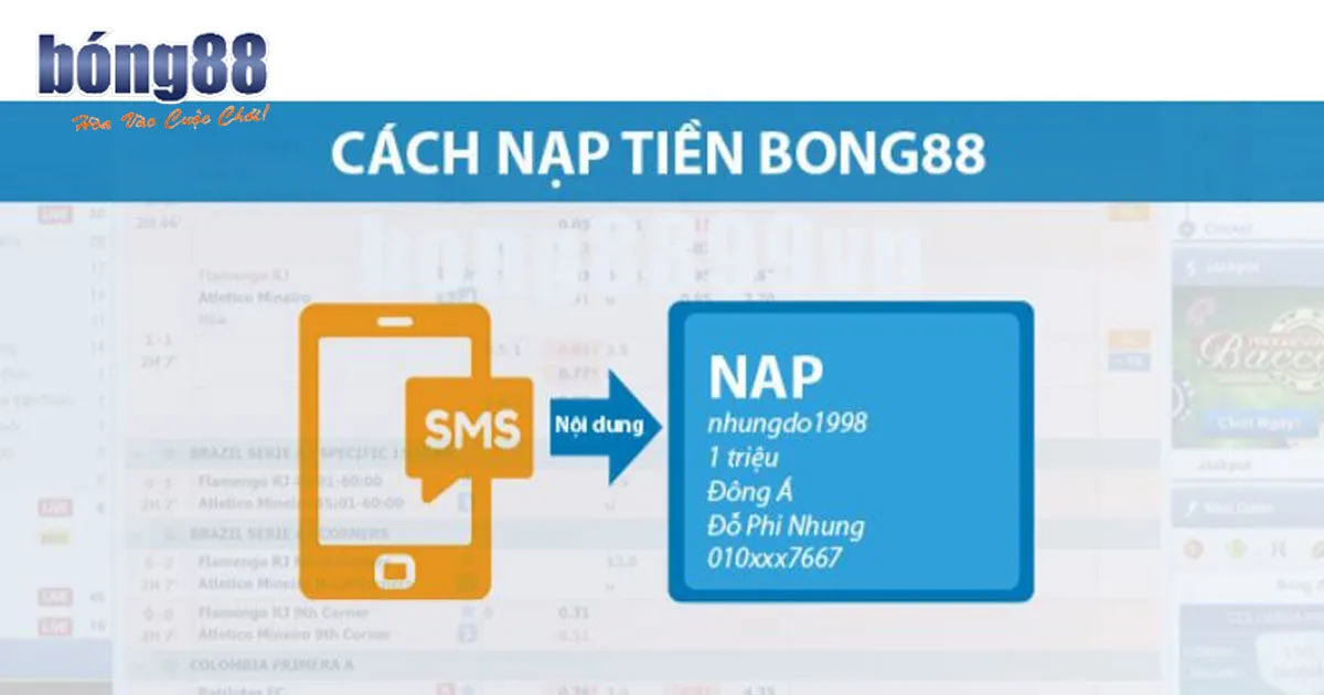 Các bước nạp tiền Bong88
